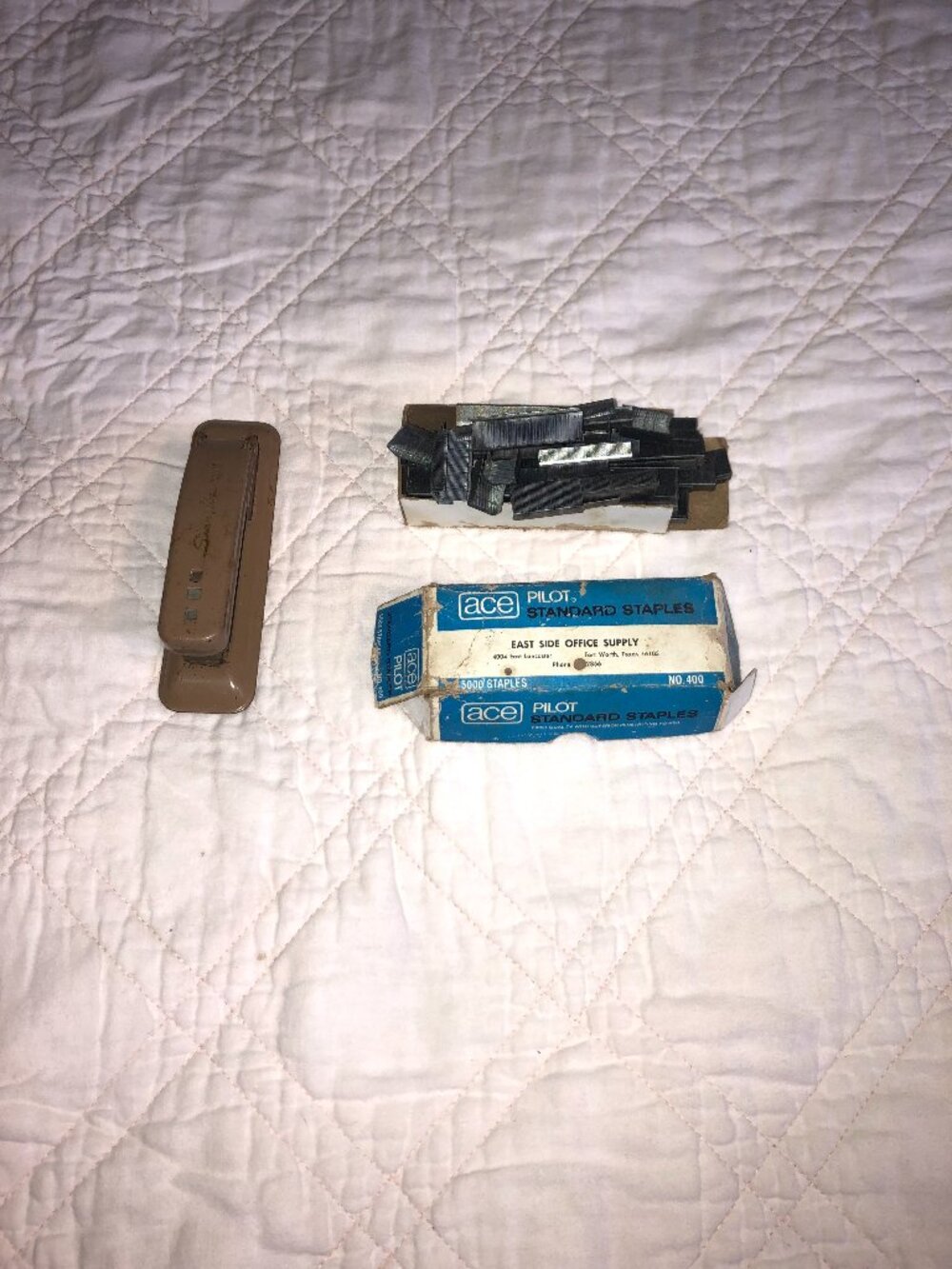 Vintage Swingline Stapler with staples.